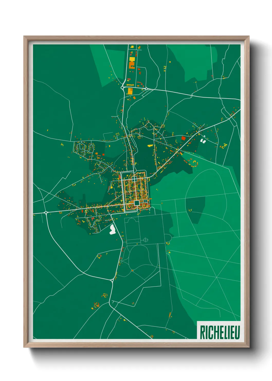 Une affiche de carte sur Richelieu