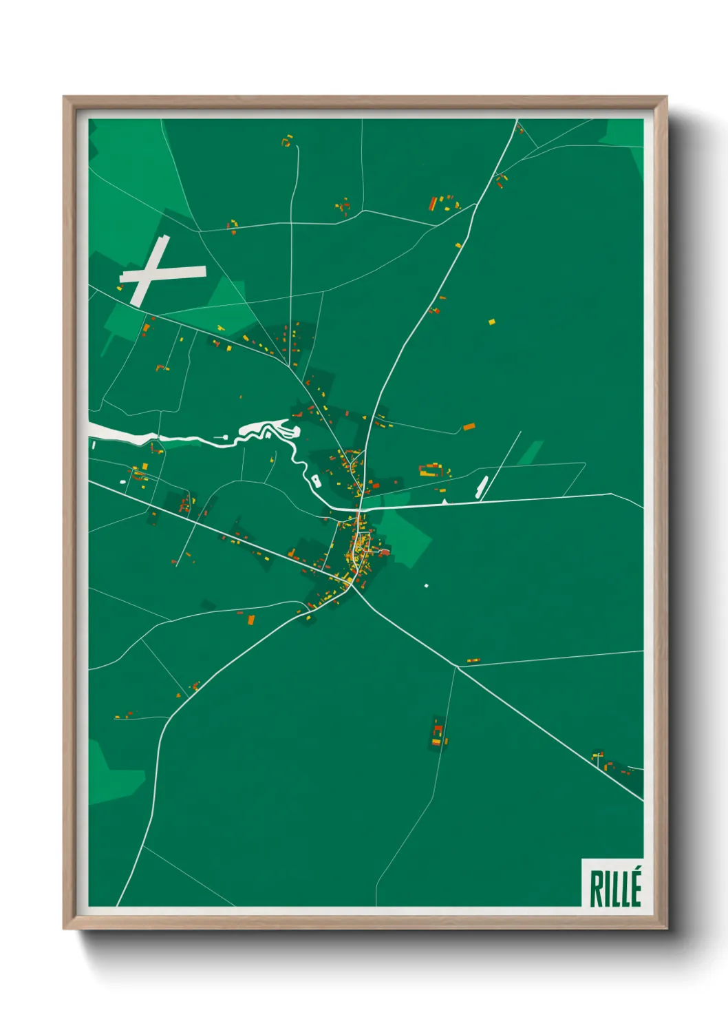Une affiche de carte sur Rillé