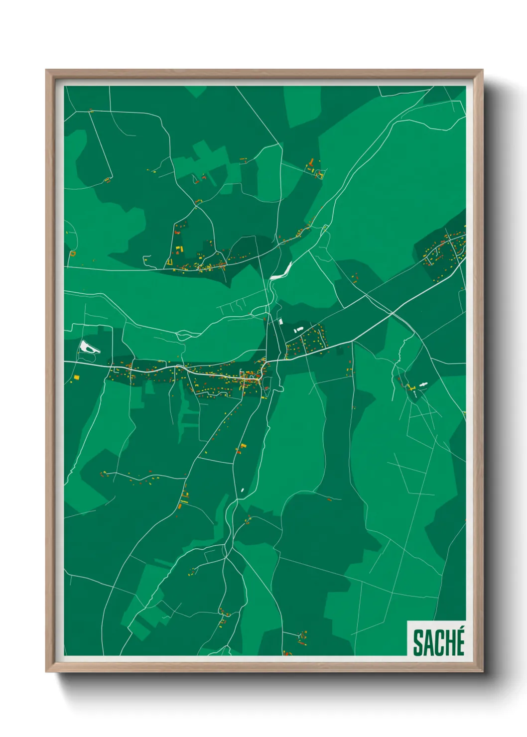 Une affiche de carte sur Saché