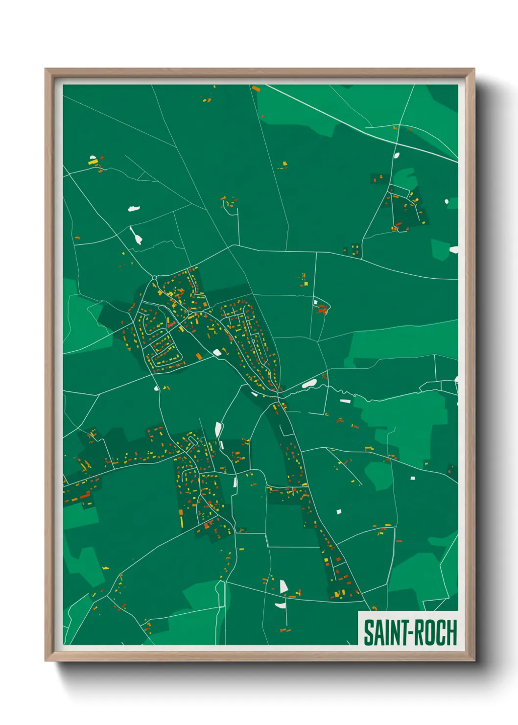 Une affiche de carte sur Saint-Roch