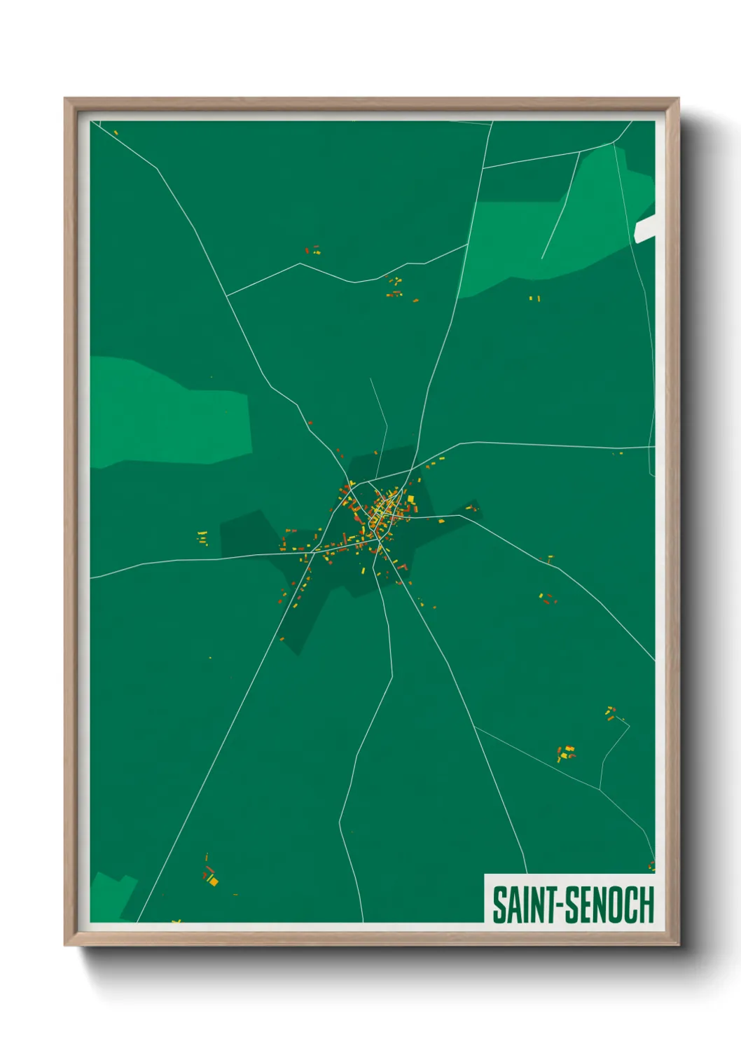 Une affiche de carte sur Saint-Senoch