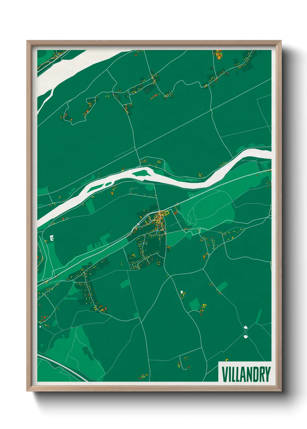Une affiche de carte sur Villandry