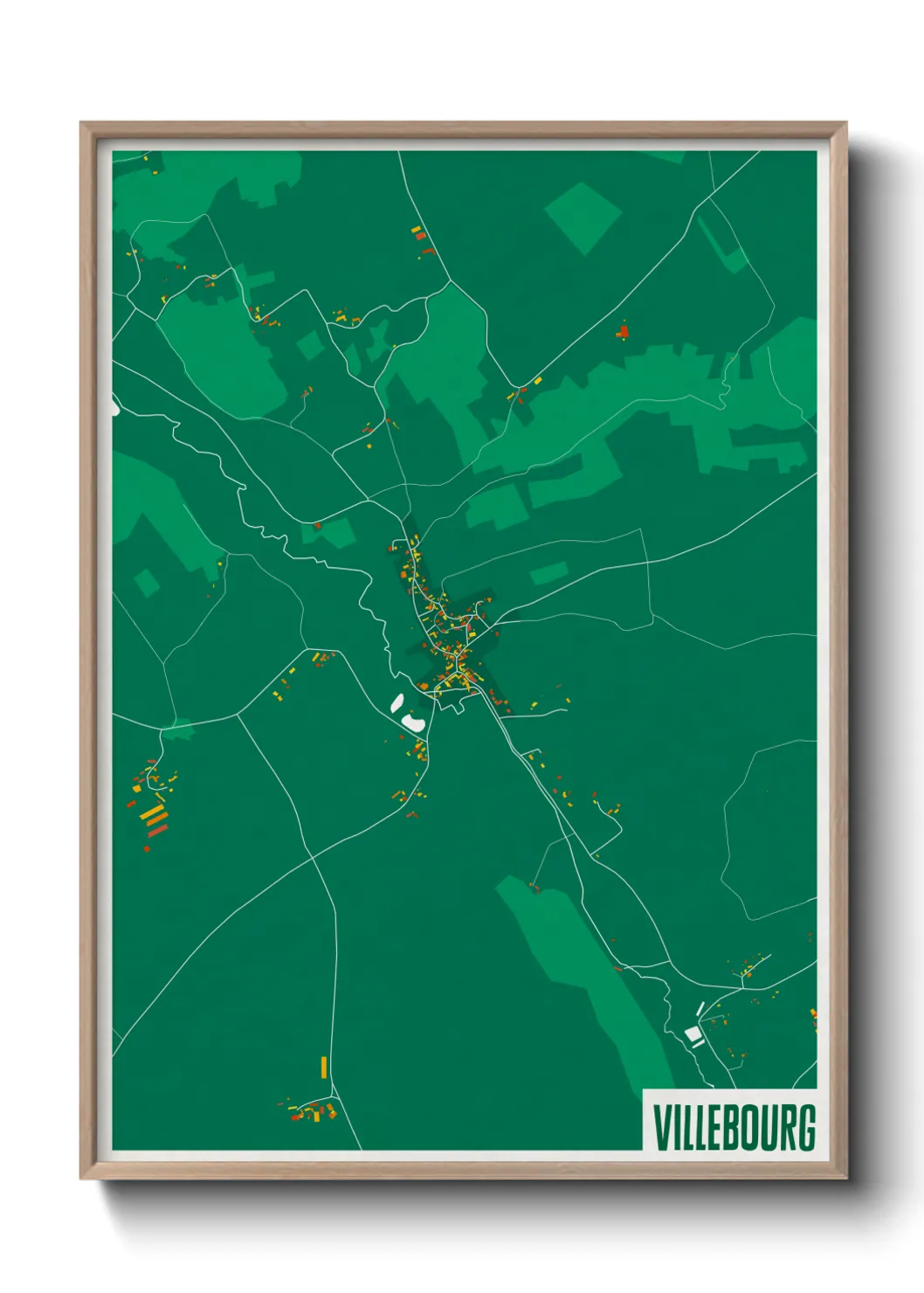 Une affiche de carte sur Villebourg