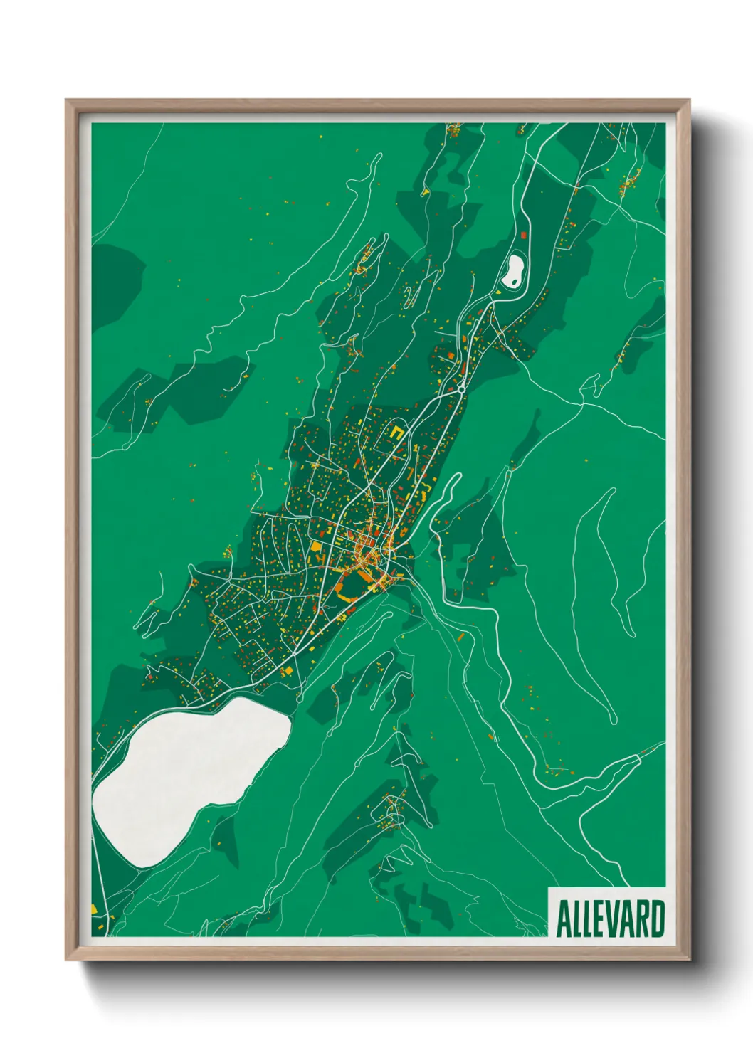 Une affiche de carte sur Allevard