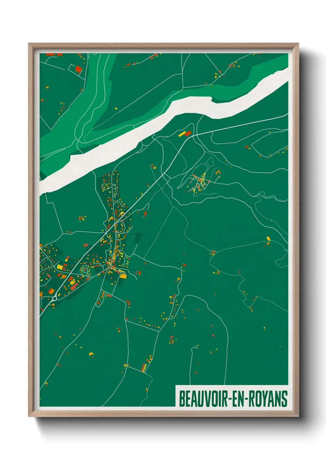 Un poster carteBeauvoir-en-Royans