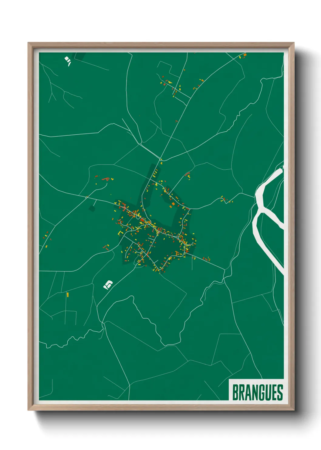 Une affiche de carte sur Brangues