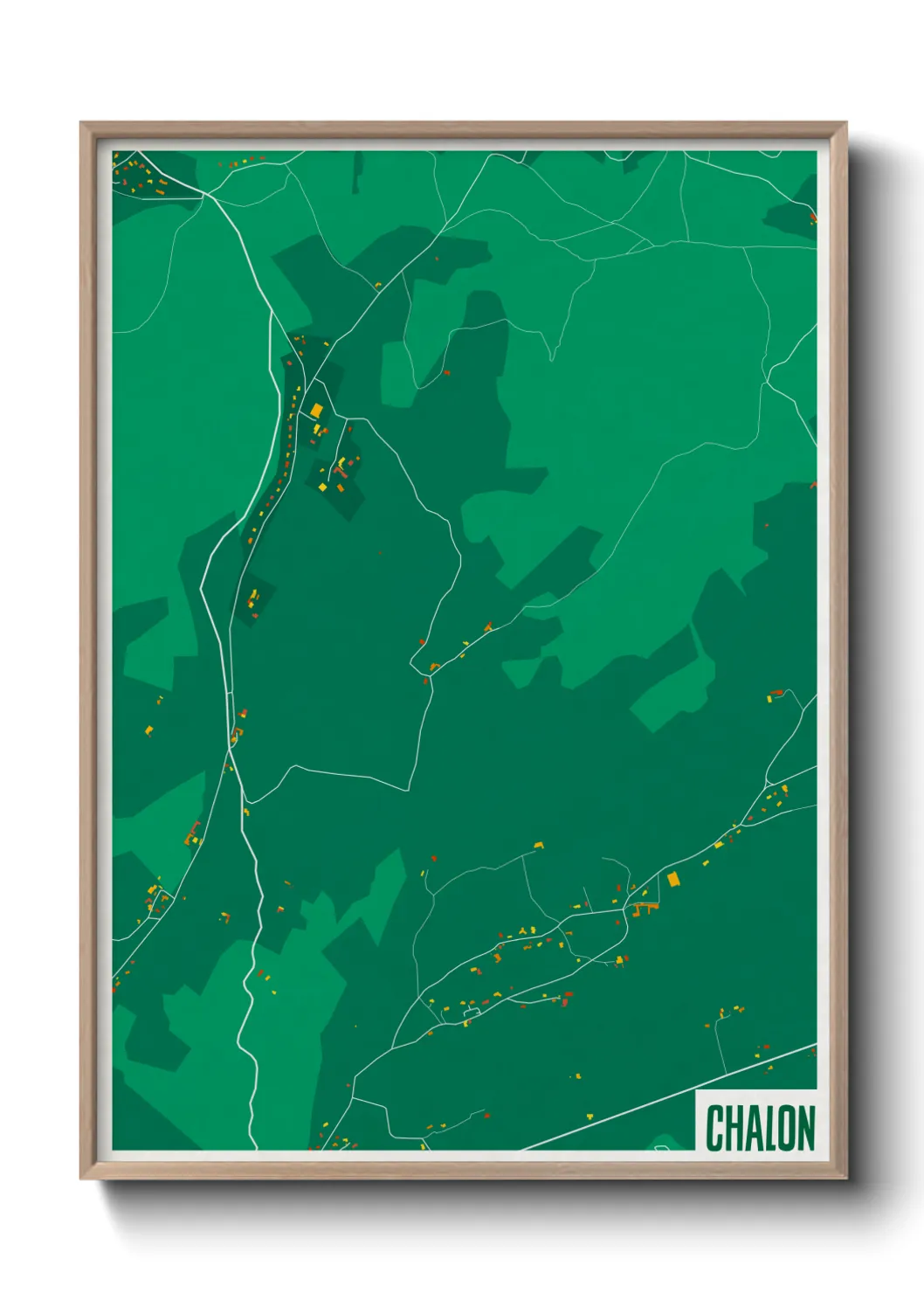 Une affiche de carte sur Chalon