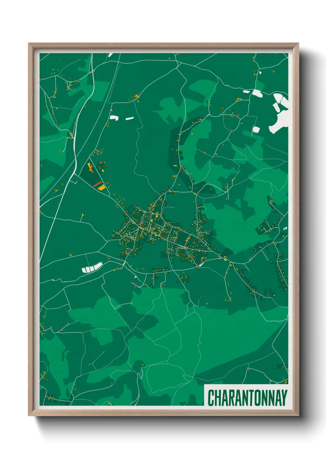 Une affiche de carte sur Charantonnay
