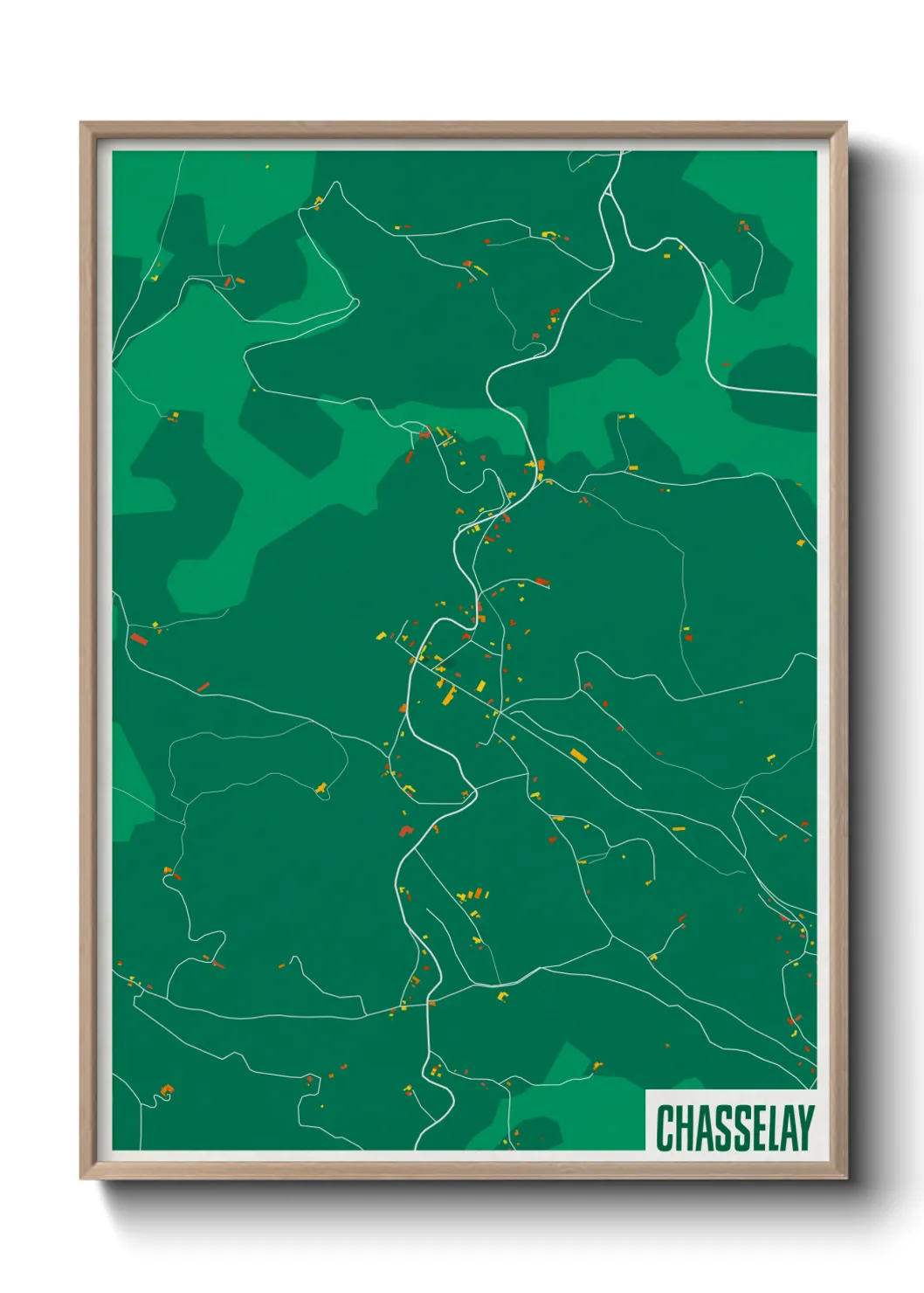 Une affiche de carte sur Chasselay