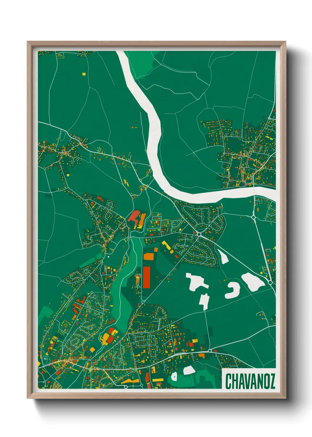 Une affiche de carte sur Chavanoz