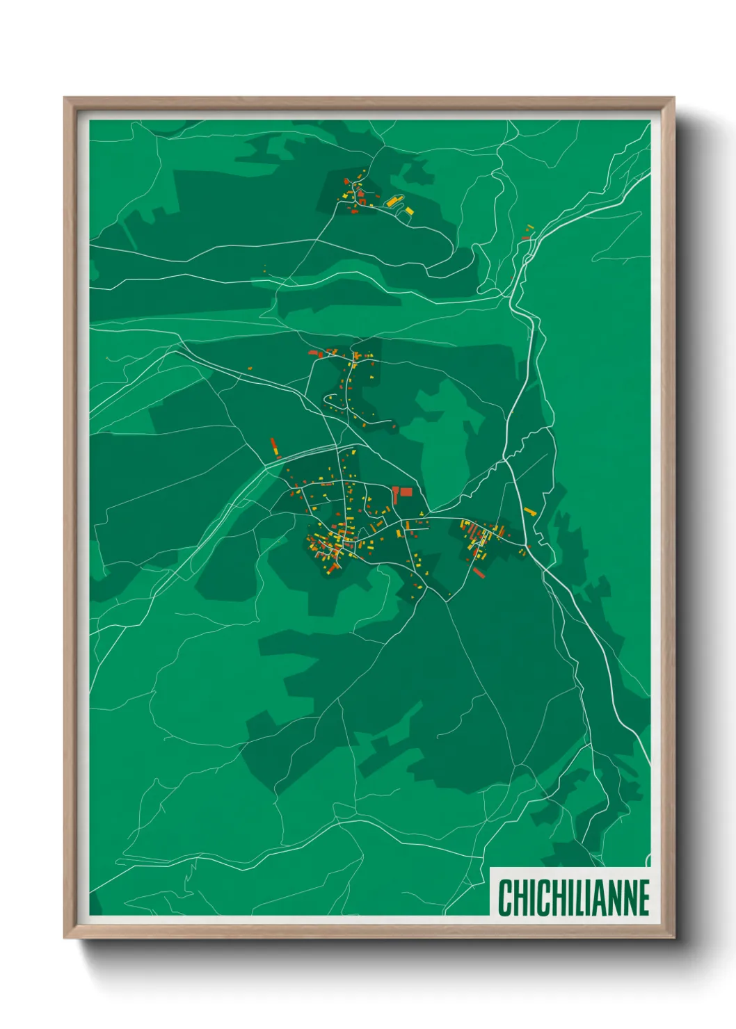 Une affiche de carte sur Chichilianne