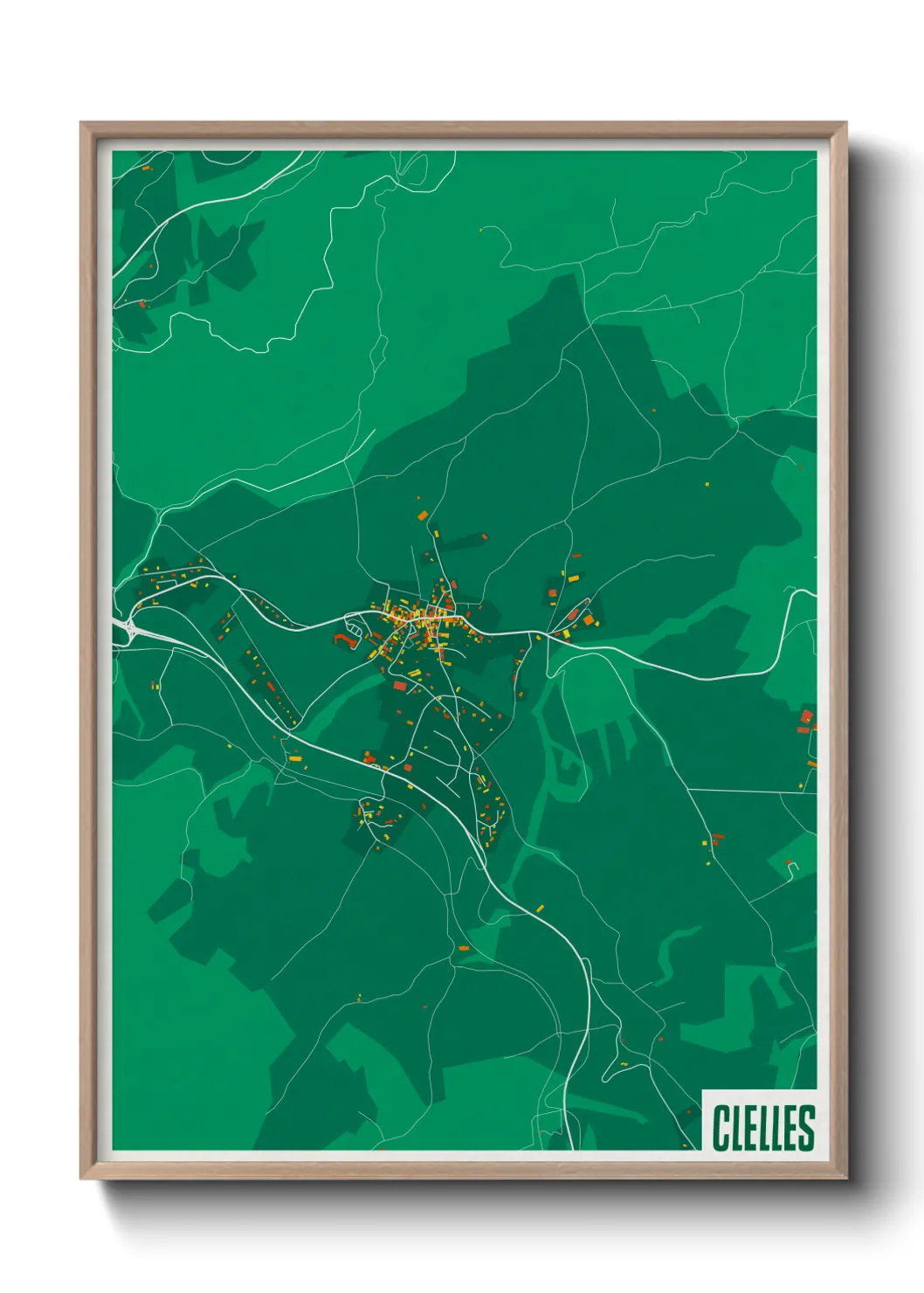 Une affiche de carte sur Clelles