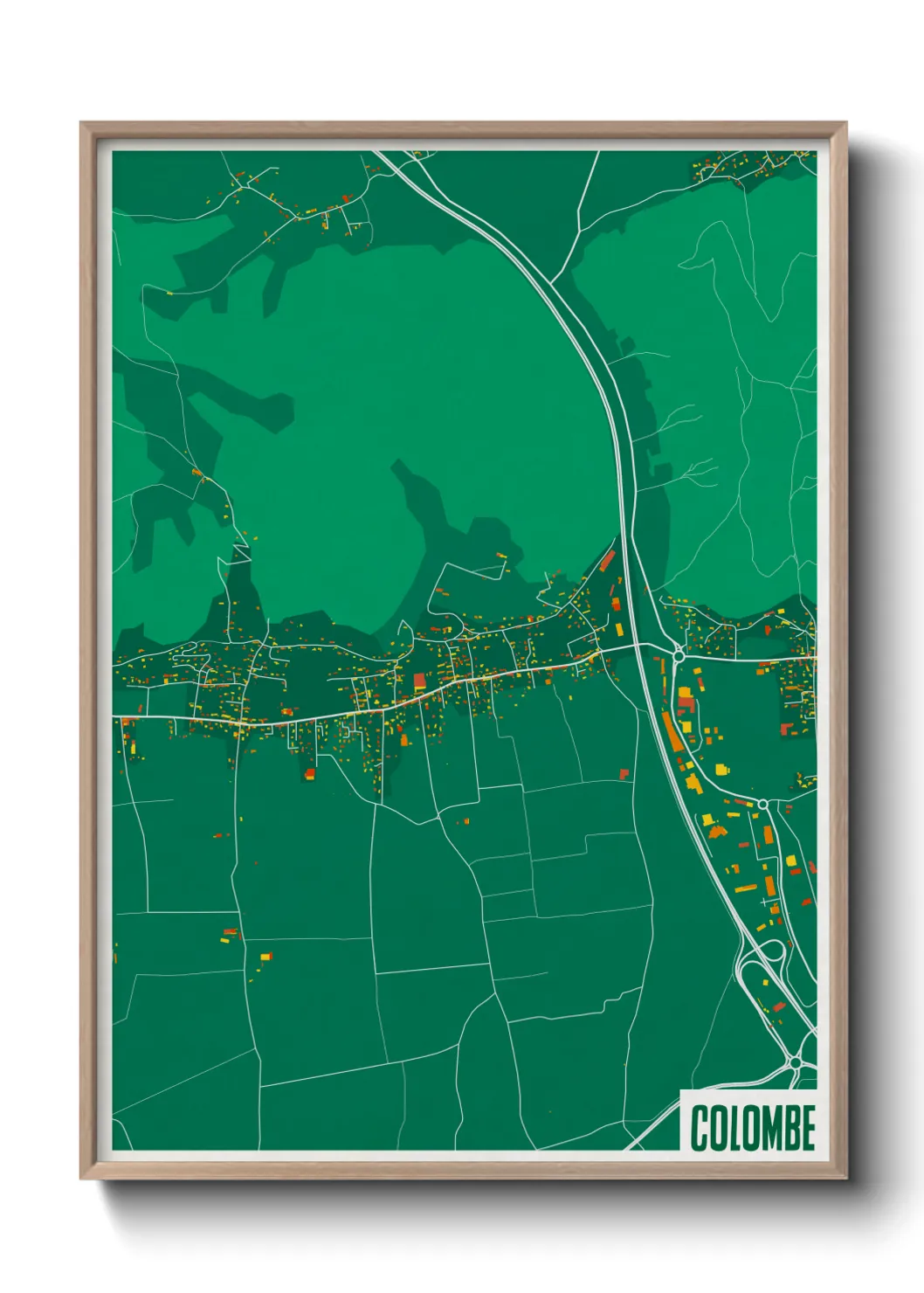 Une affiche de carte sur Colombe