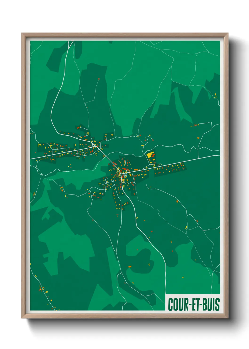 Un poster carteCour-et-Buis