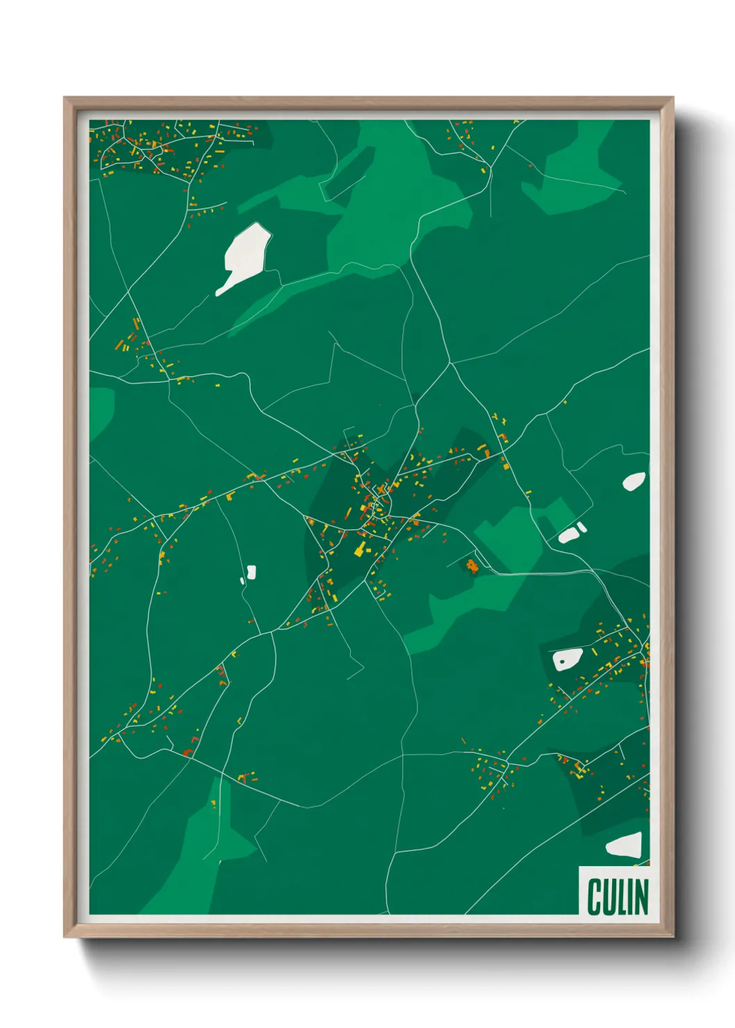 Une affiche de carte sur Culin