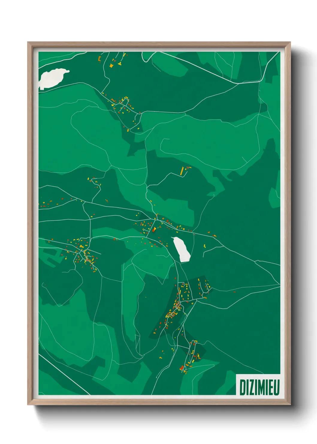 Une affiche de carte sur Dizimieu