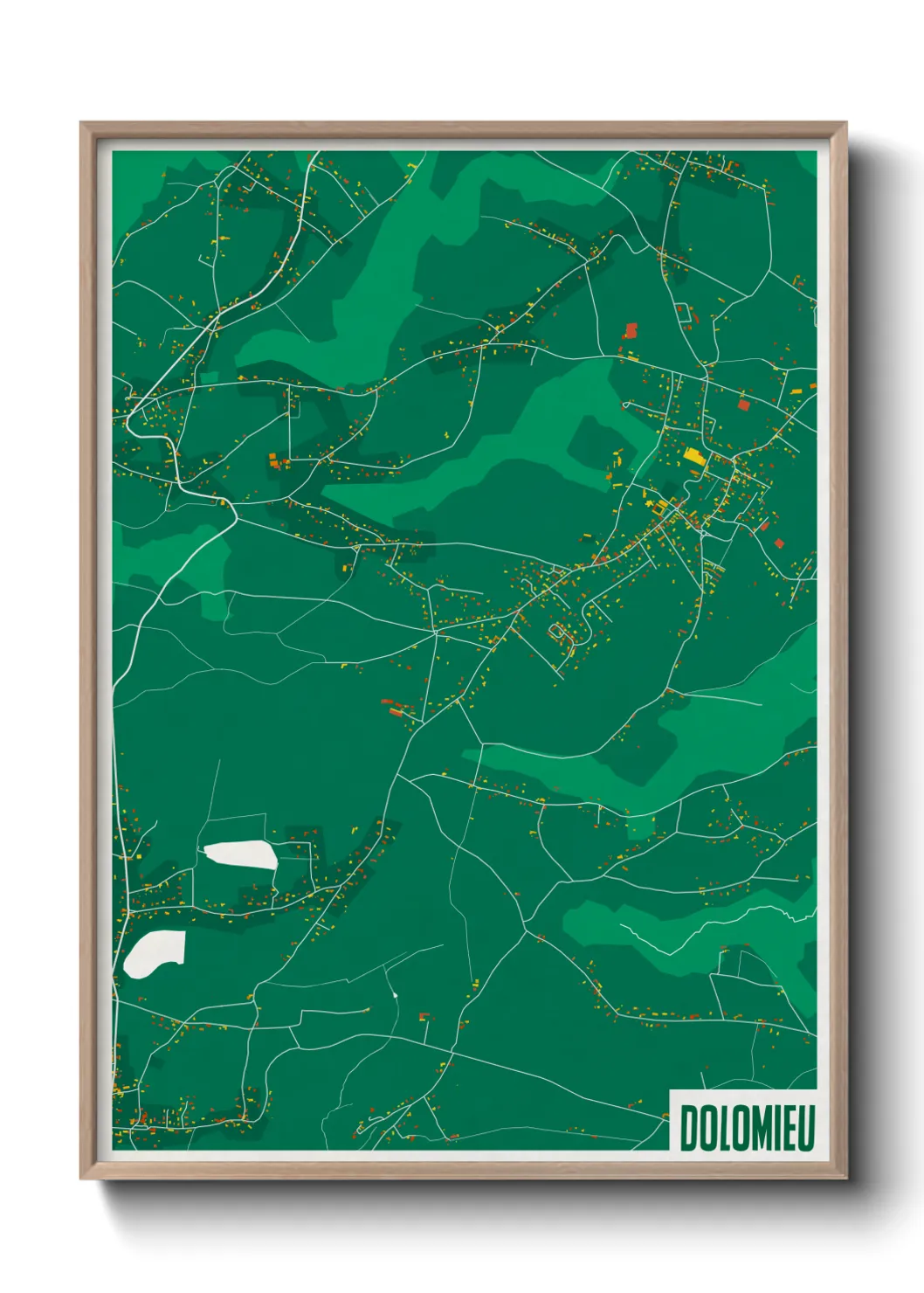 Une affiche de carte sur Dolomieu