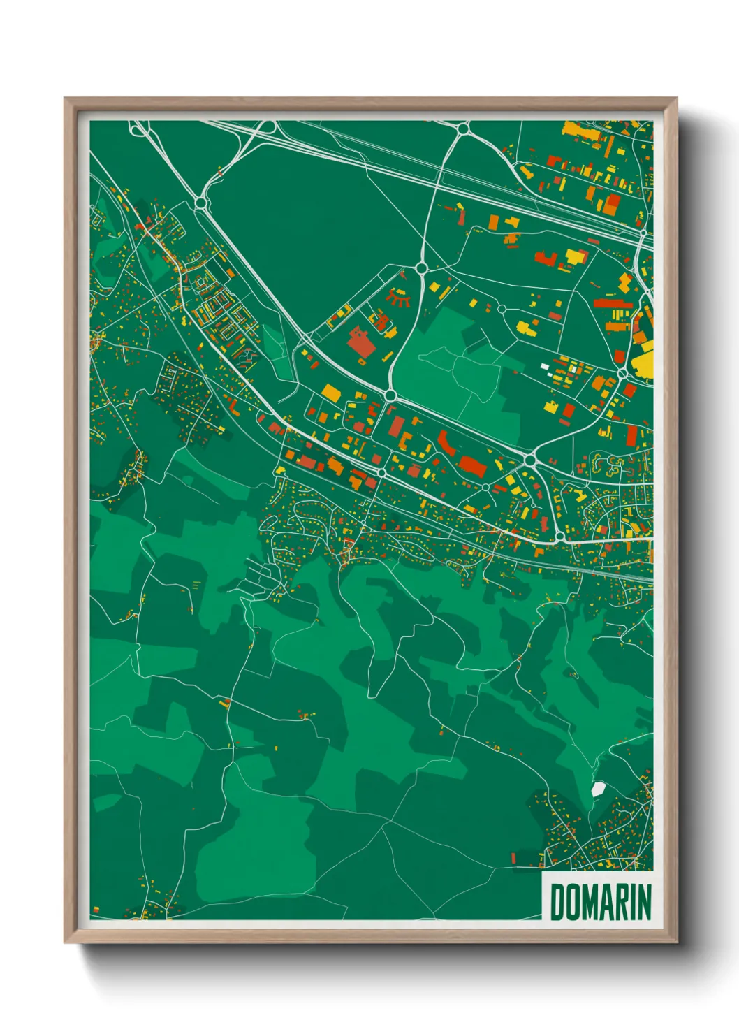 Une affiche de carte sur Domarin