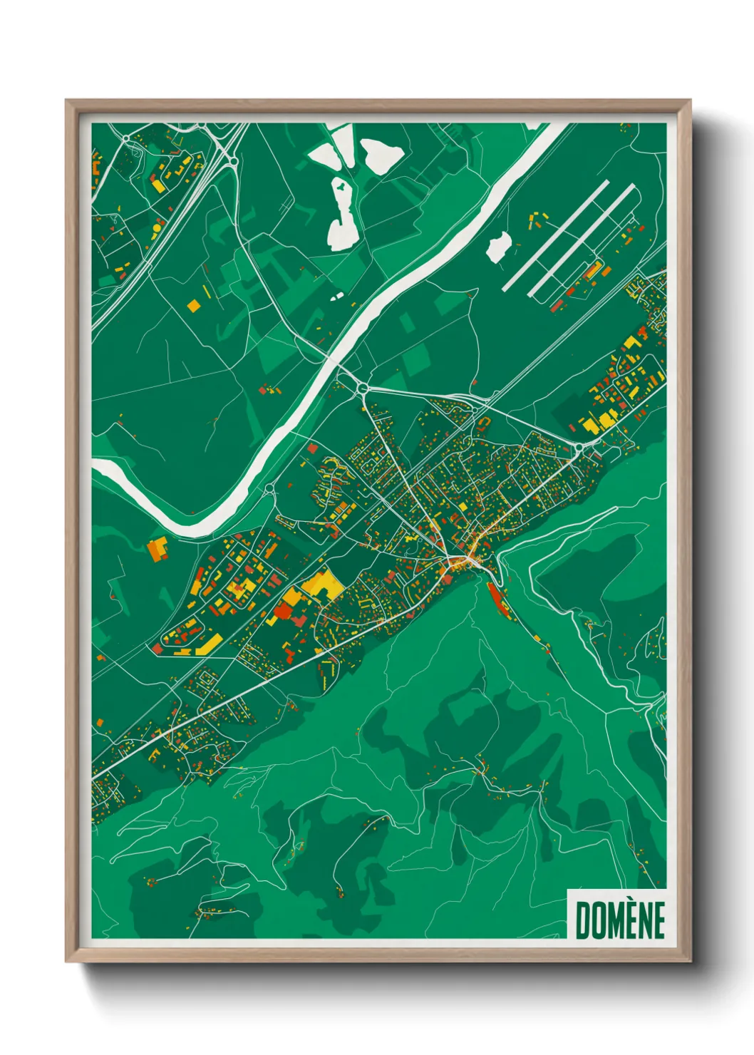 Une affiche de carte sur Domène