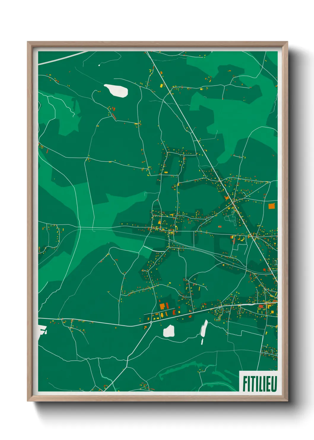 Une affiche de carte sur Fitilieu