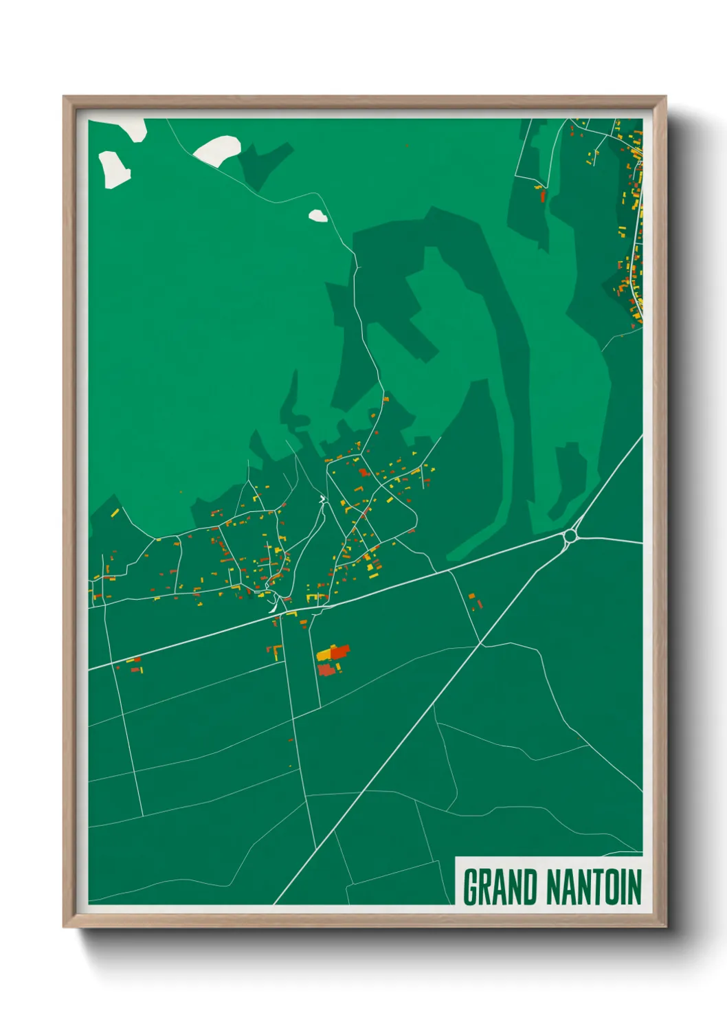 Une affiche de carte sur Grand Nantoin