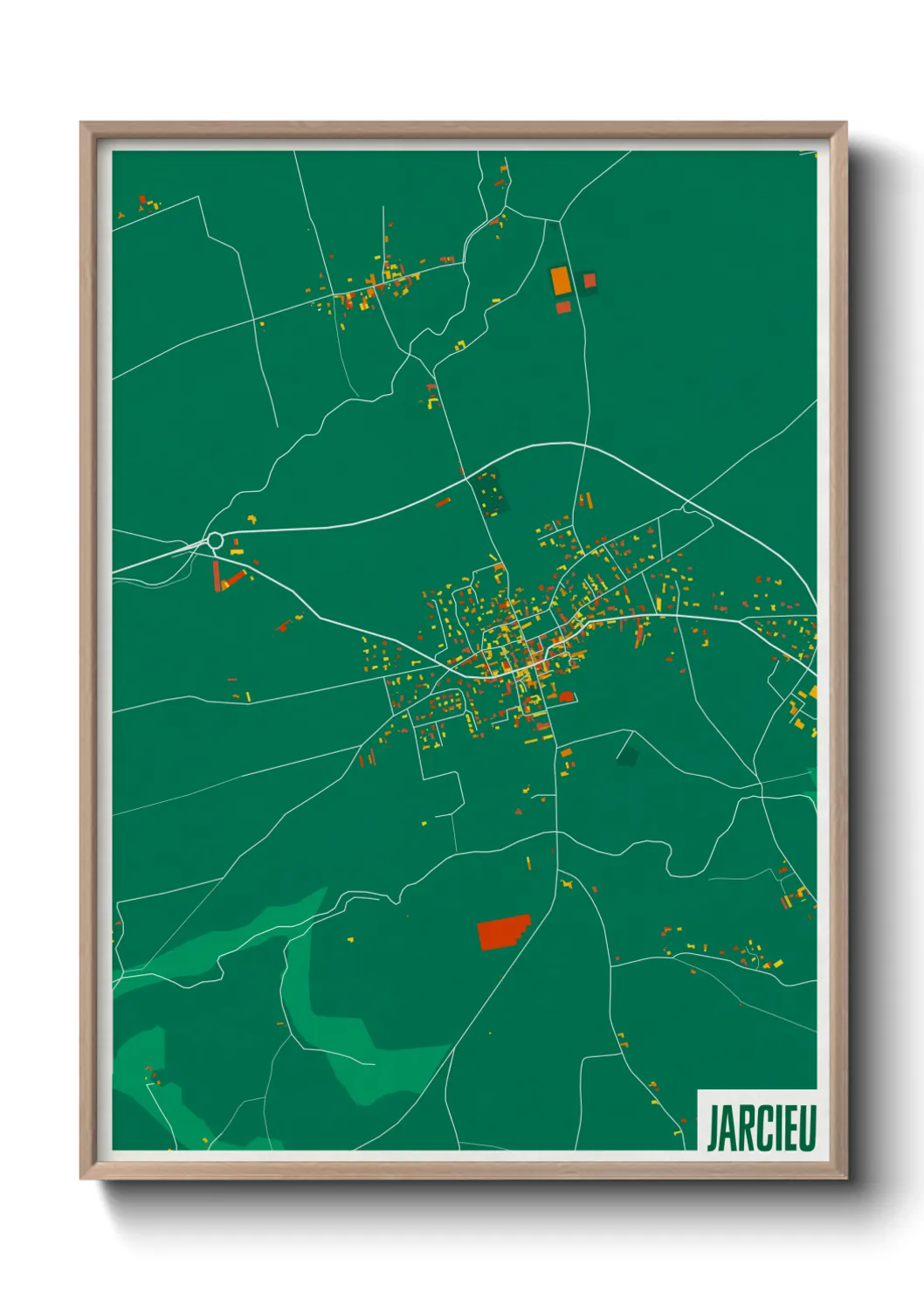 Une affiche de carte sur Jarcieu