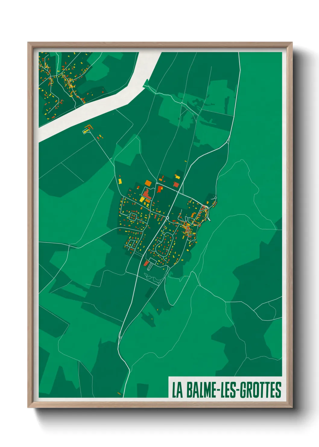 Une affiche de carte sur La Balme-les-Grottes
