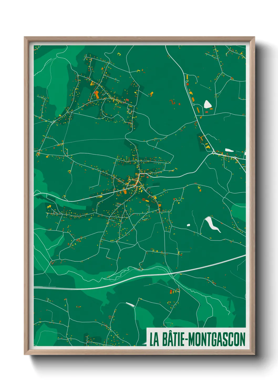 Une affiche de carte sur La Bâtie-Montgascon