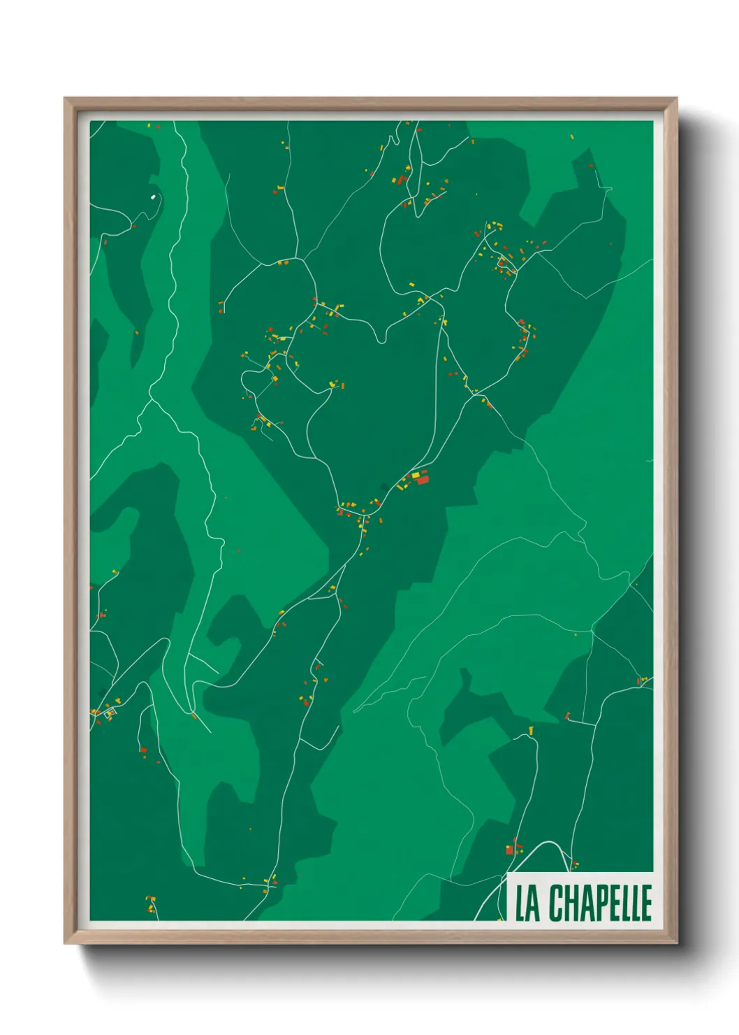 Une affiche de carte sur La Chapelle