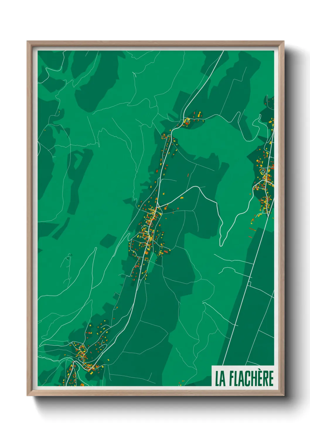 Une affiche de carte sur La Flachère
