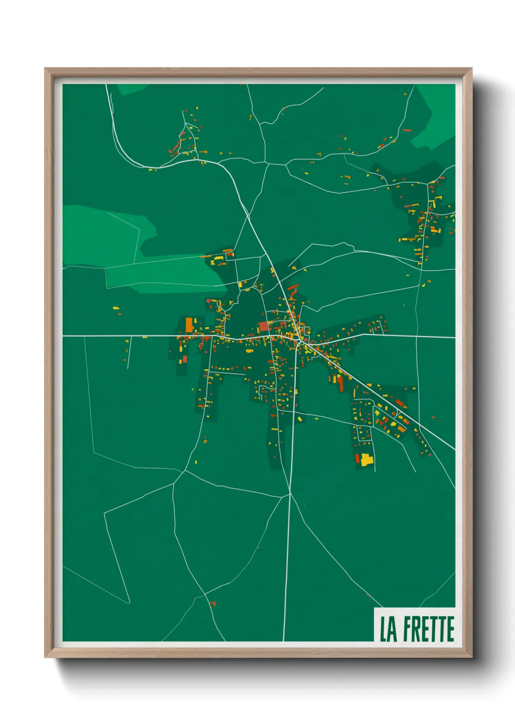 Une affiche de carte sur La Frette