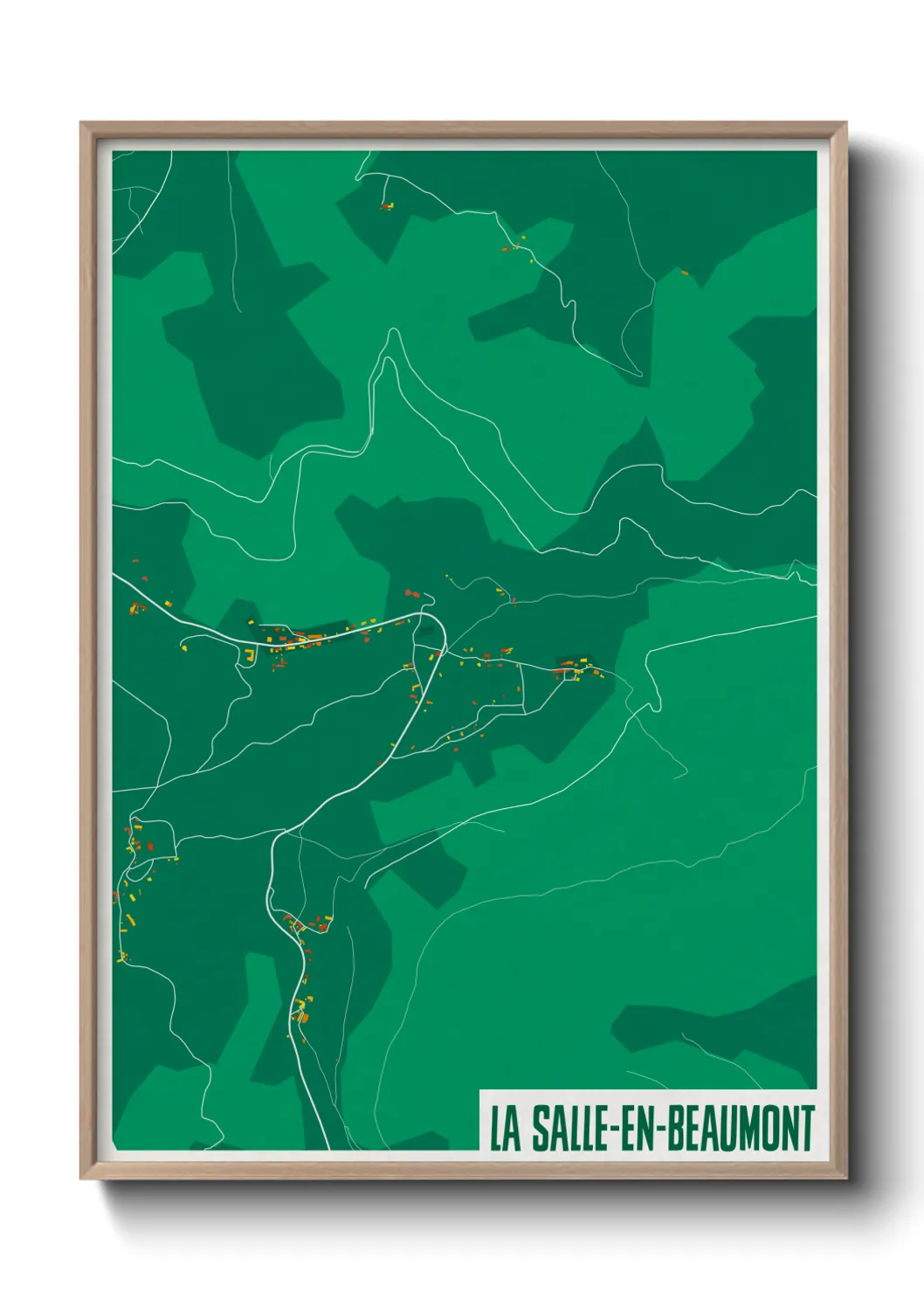 Une affiche de carte sur La Salle-en-Beaumont