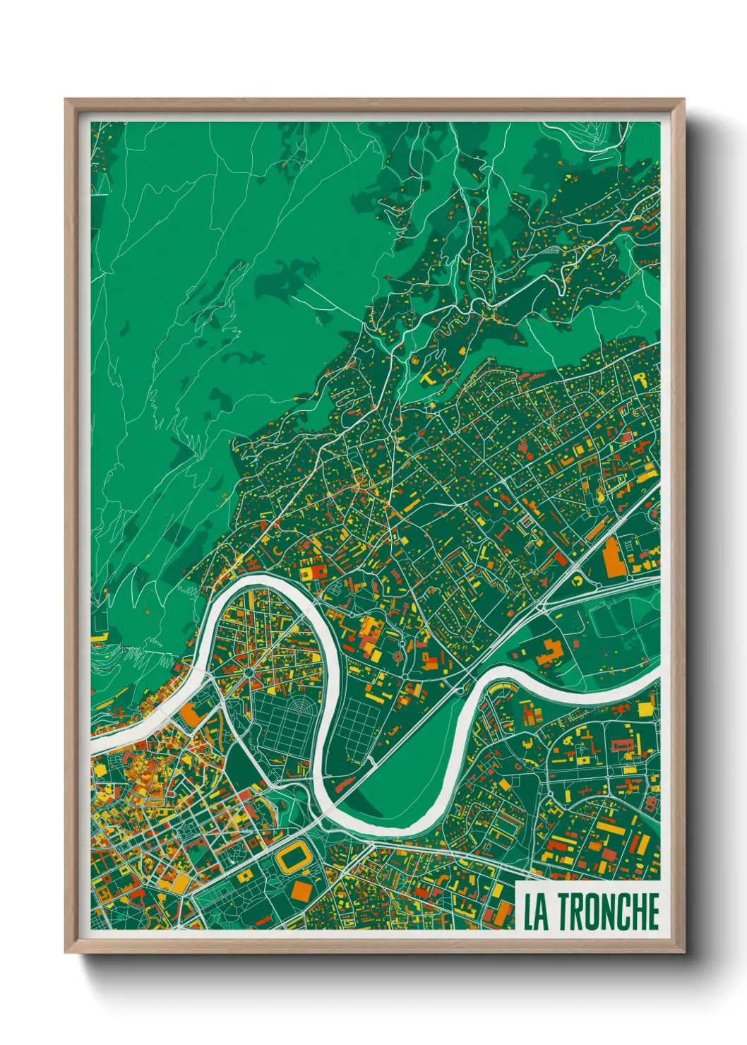 Une affiche de carte sur La Tronche