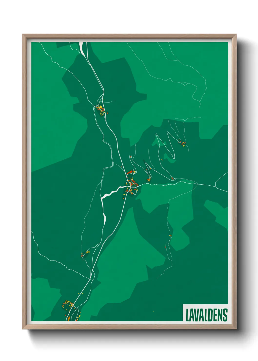 Une affiche de carte sur Lavaldens