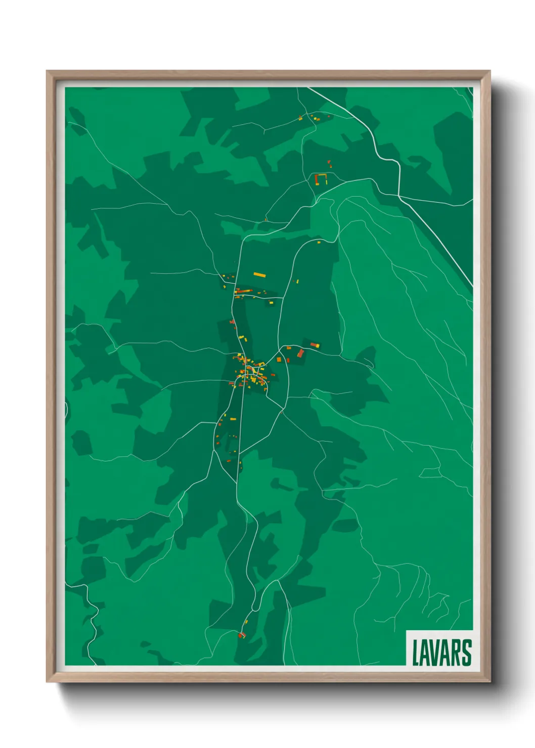 Une affiche de carte sur Lavars