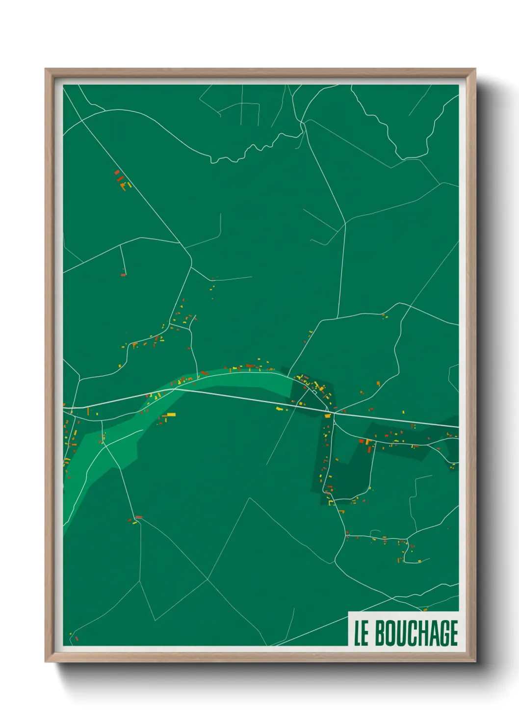 Une affiche de carte sur Le Bouchage