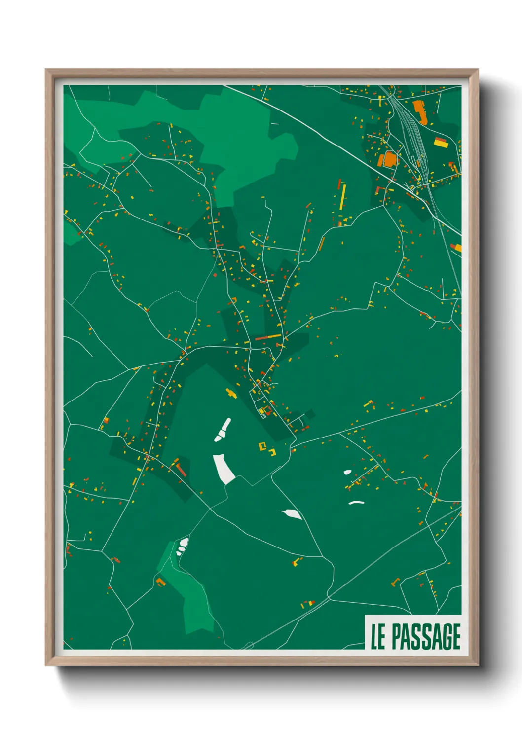 Une affiche de carte sur Le Passage