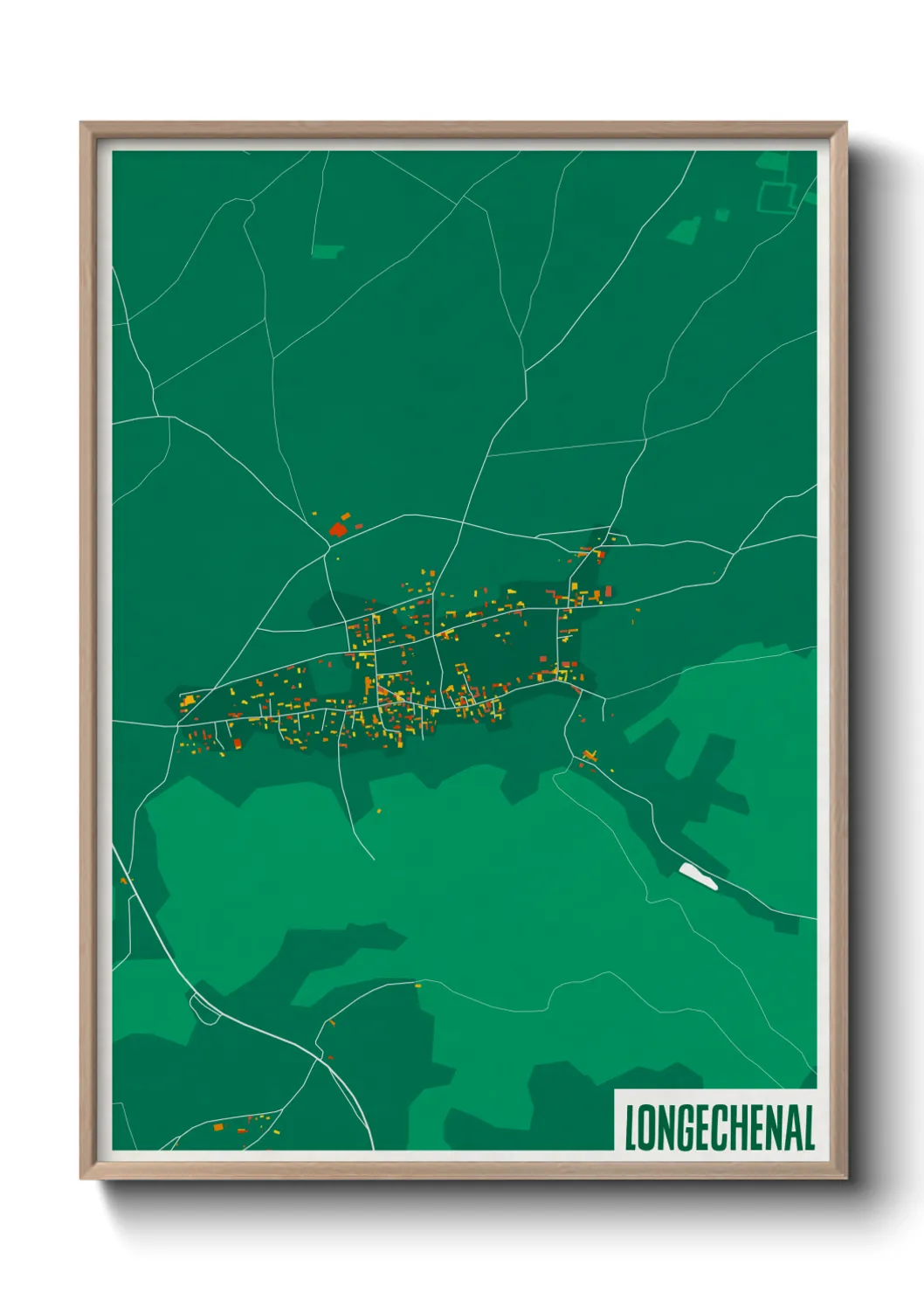 Une affiche de carte sur Longechenal