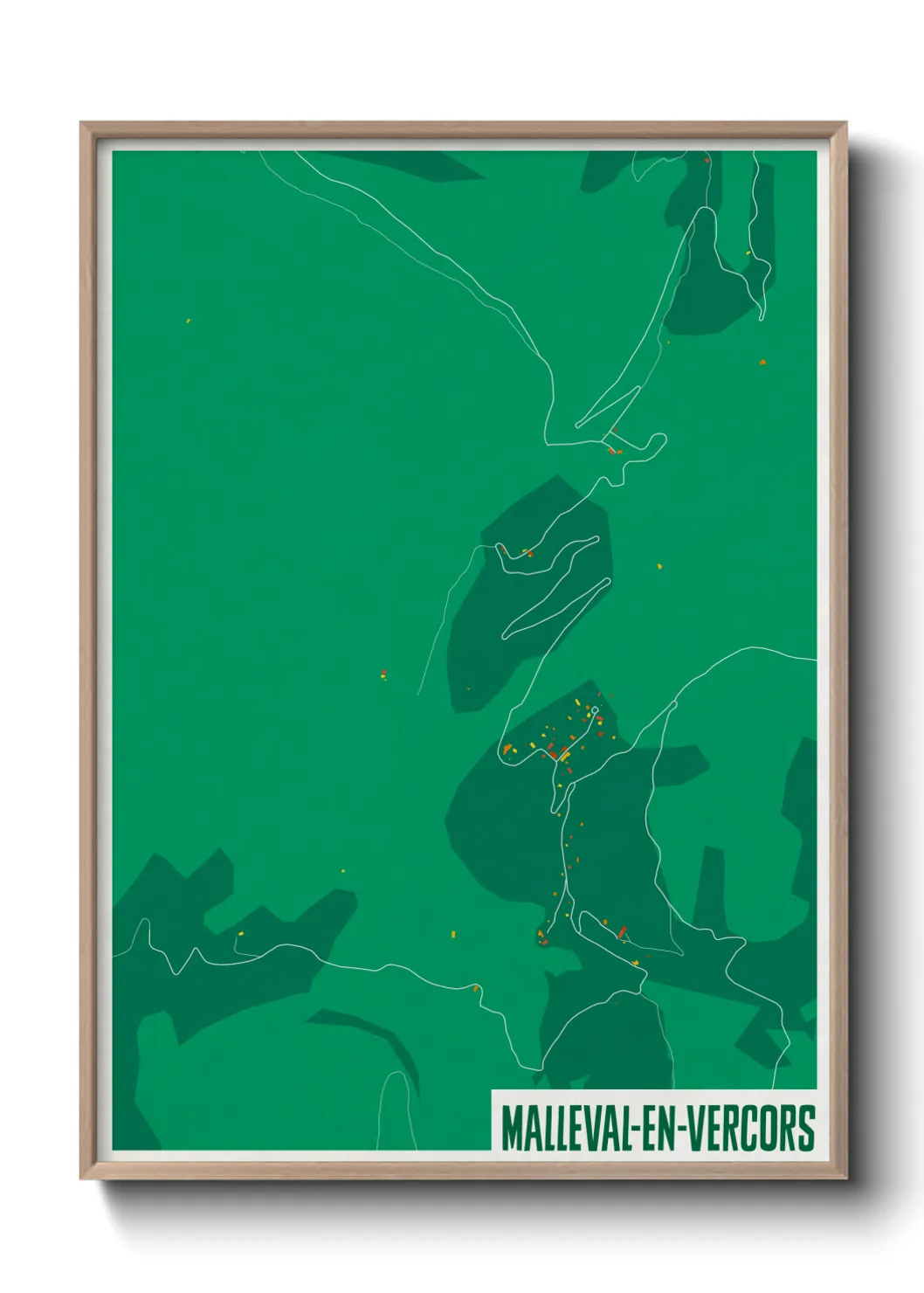 Un poster carteMalleval-en-Vercors