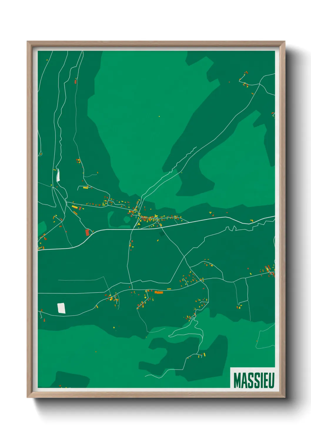 Une affiche de carte sur Massieu