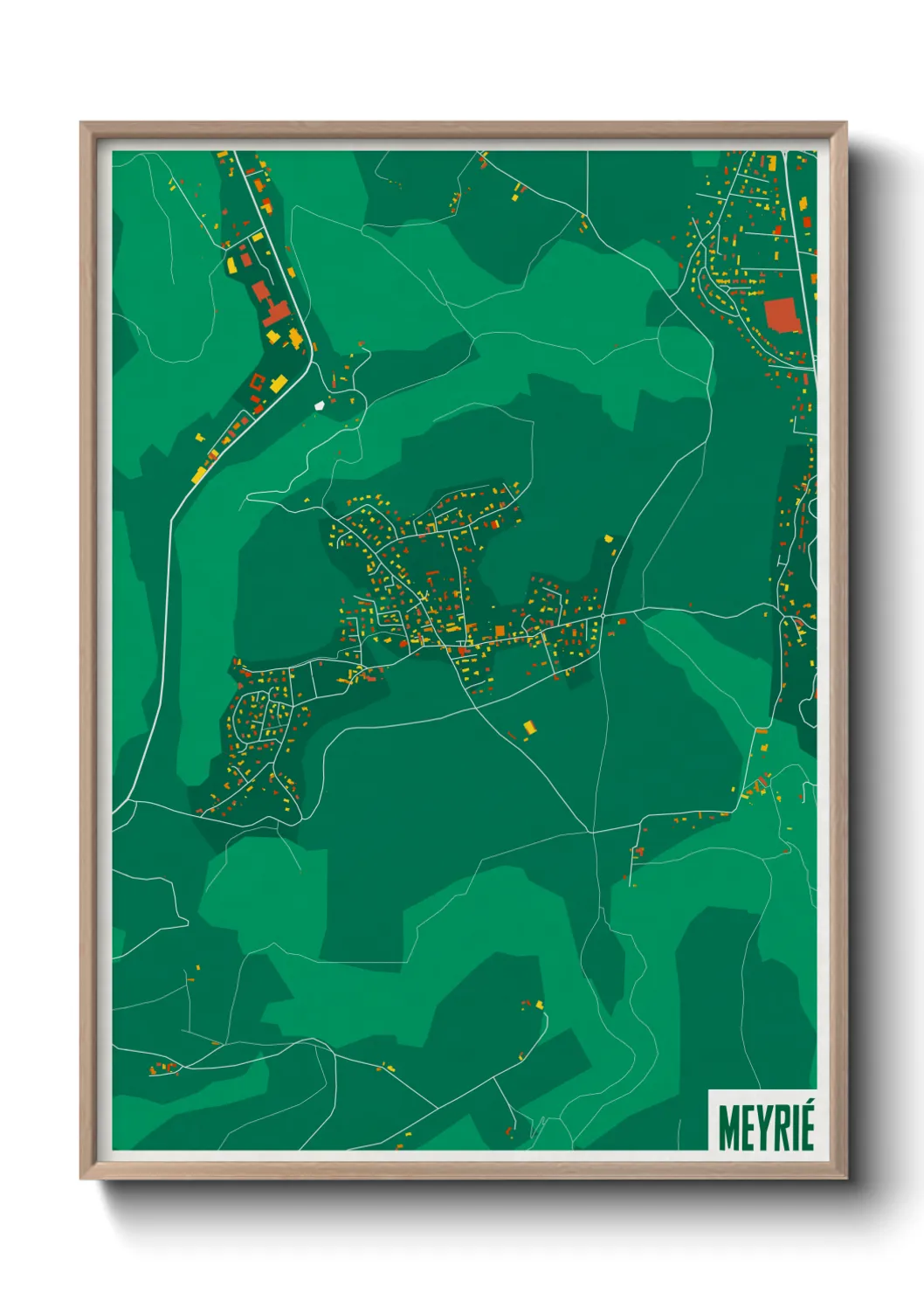 Une affiche de carte sur Meyrié