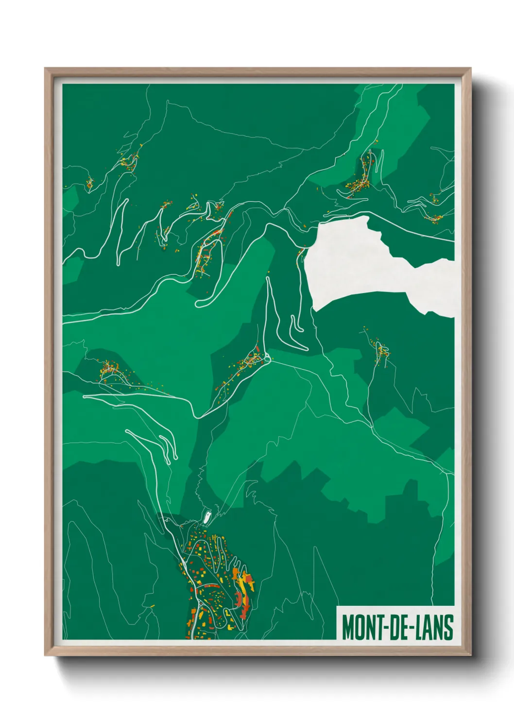 Une affiche de carte sur Mont-de-Lans