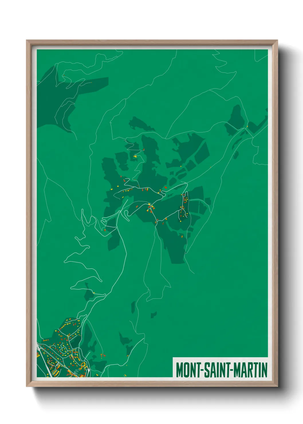 Une affiche de carte sur Mont-Saint-Martin