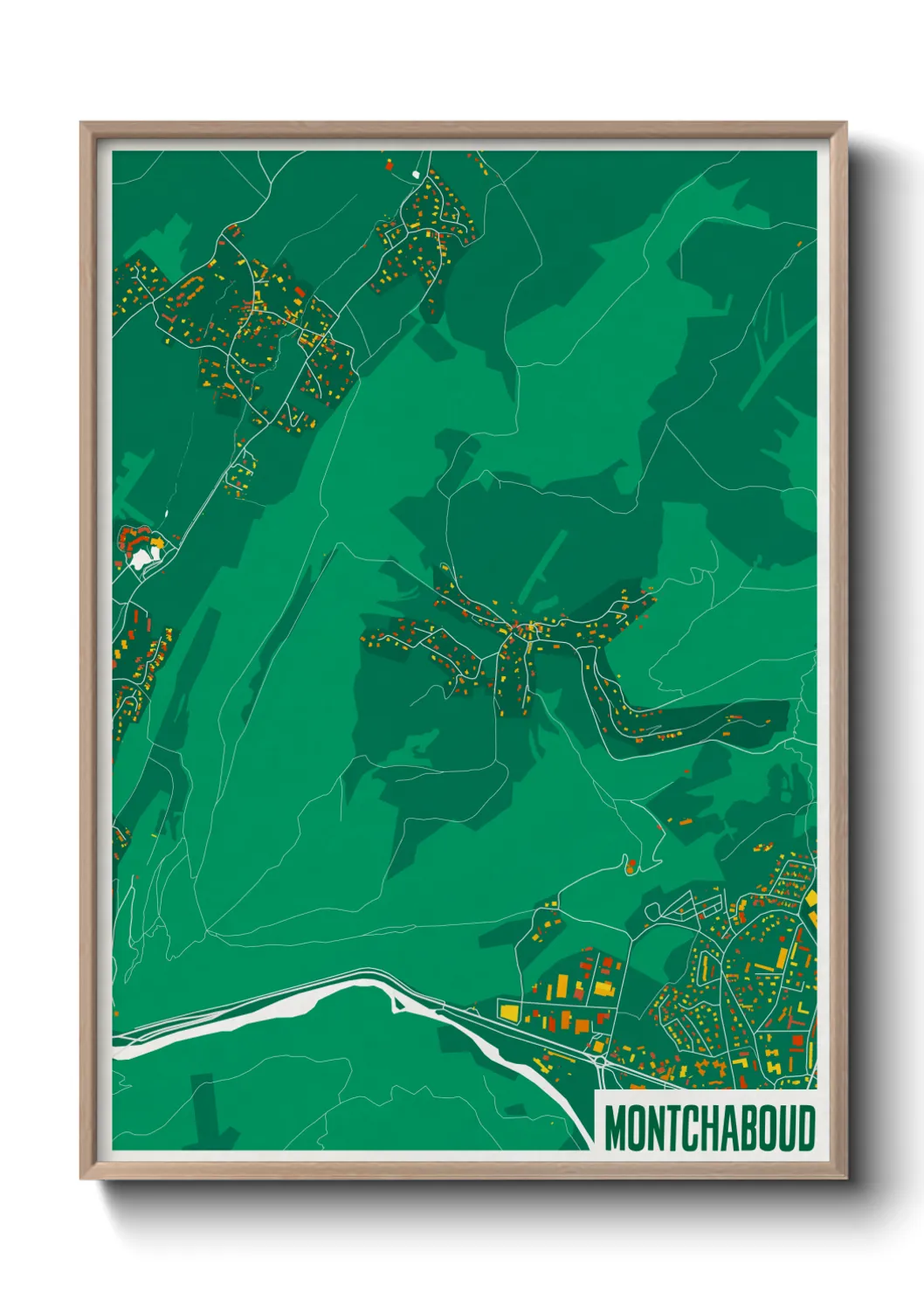 Une affiche de carte sur Montchaboud