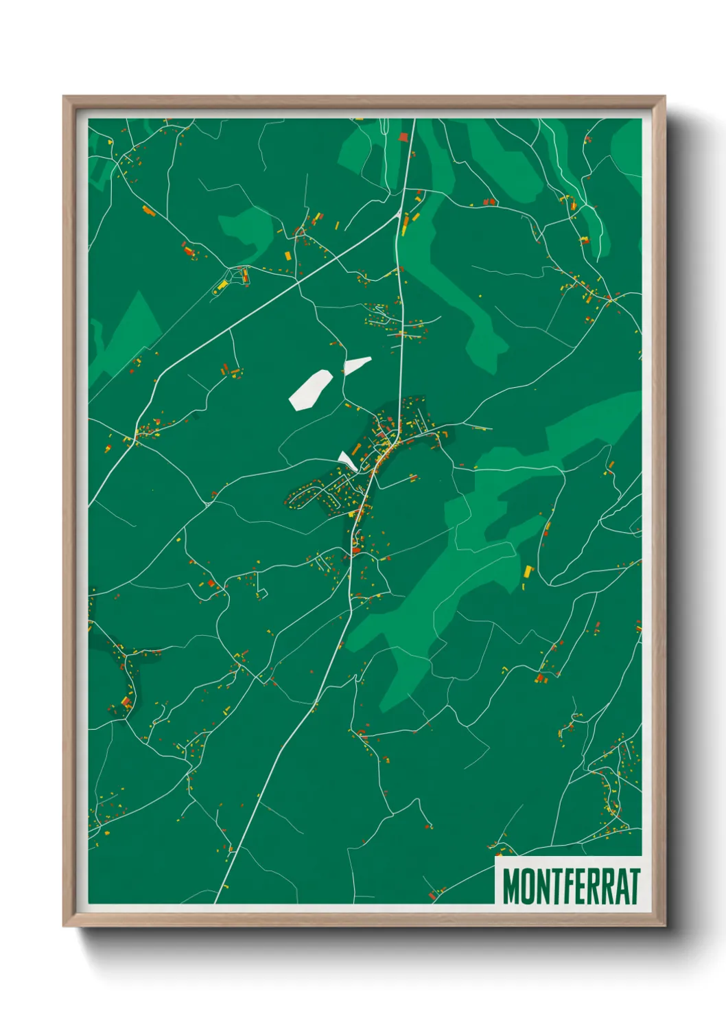 Une affiche de carte sur Montferrat
