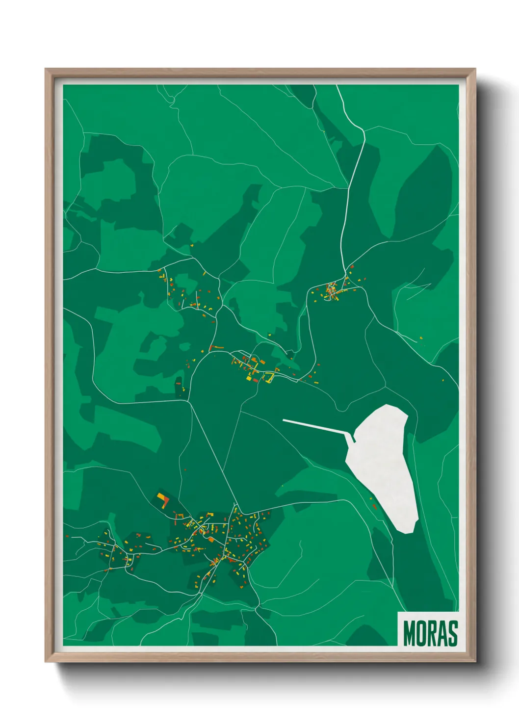 Une affiche de carte sur Moras