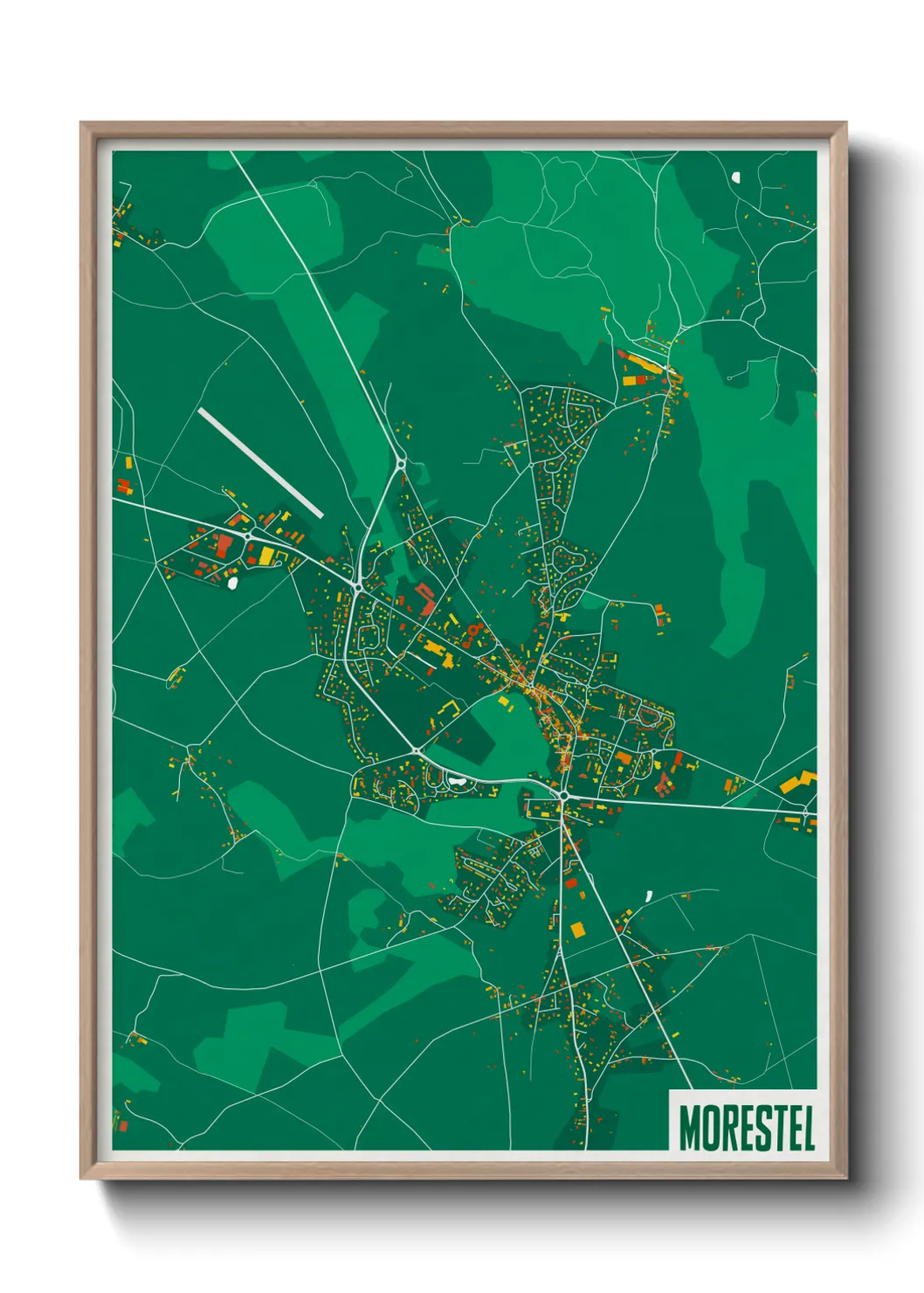 Une affiche de carte sur Morestel