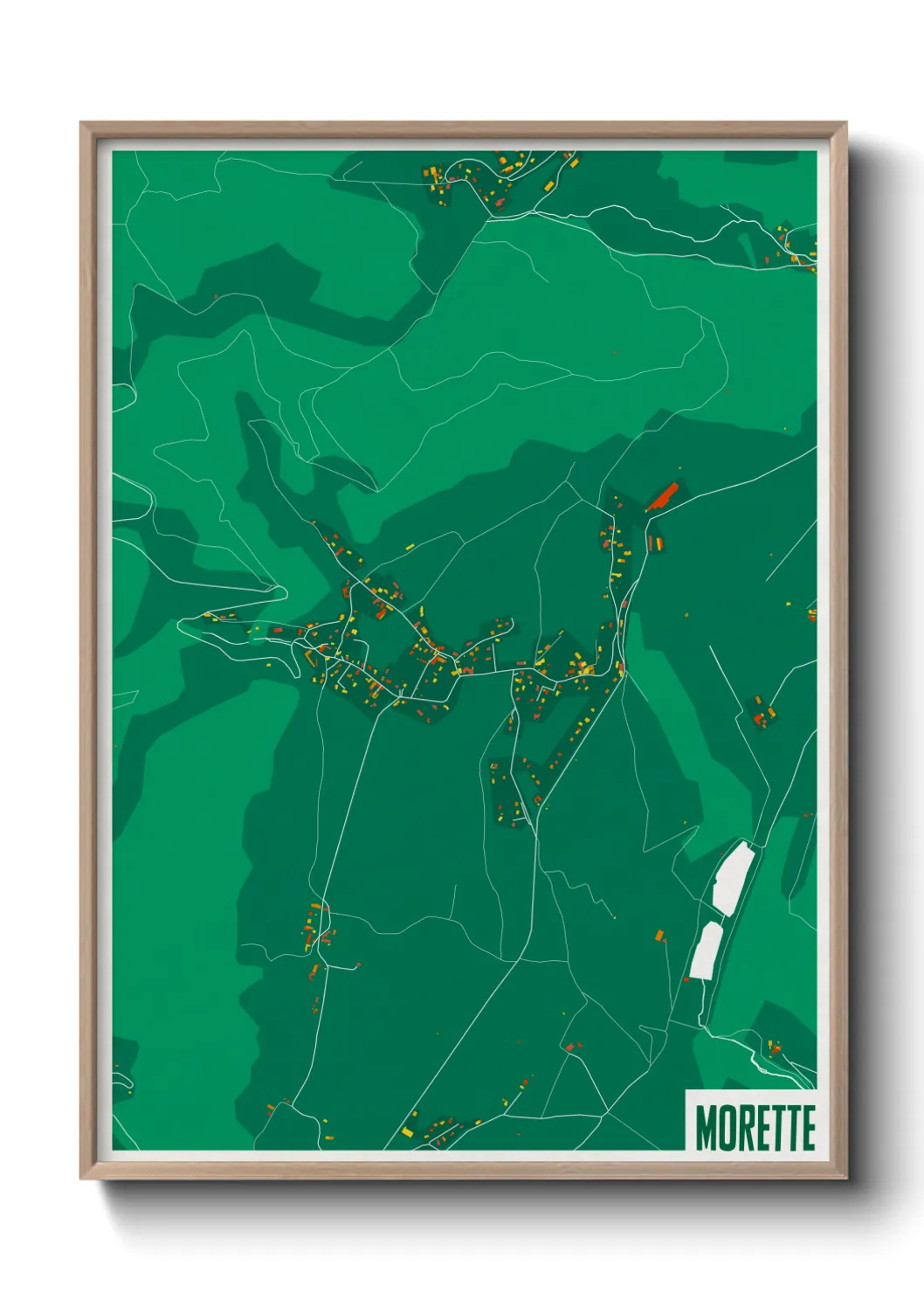 Une affiche de carte sur Morette