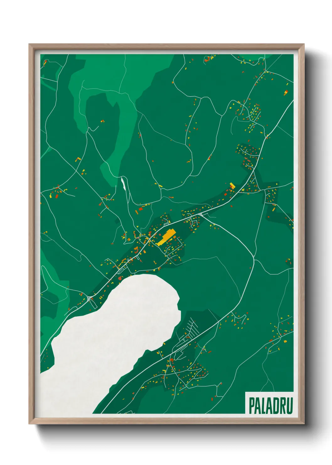 Une affiche de carte sur Paladru