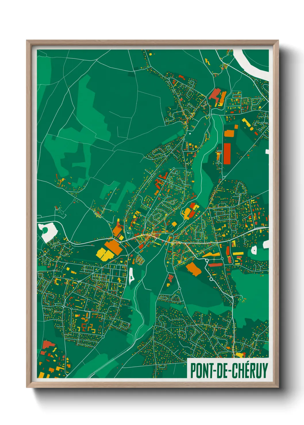 Un poster cartePont-de-Chéruy